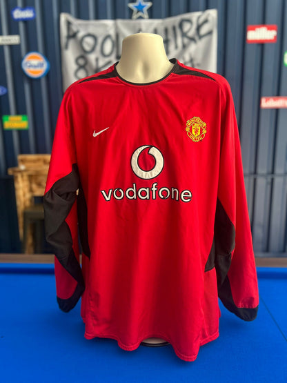 2002-03 Manchester United Home Shirt Long Sleeve (XXL)