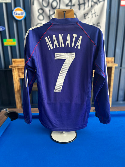 Japan 2002-04 Home Long Sleeves #7 Nakata (M)