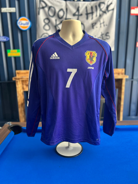 Japan 2002-04 Home Long Sleeves #7 Nakata (M)