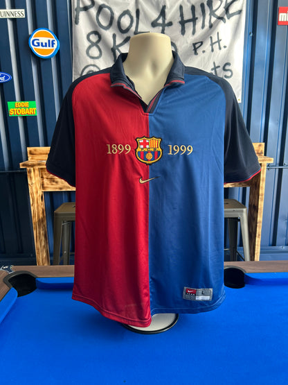 Barcelona 1999-00 Centenary 2013 Reissue #7 Figo (L)