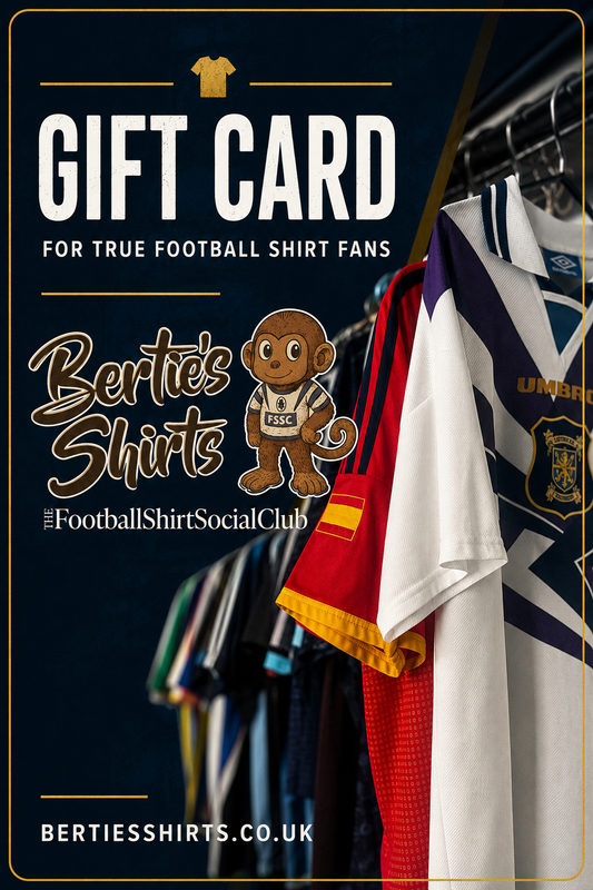 Bertie's Shirts classic football shirts gift card