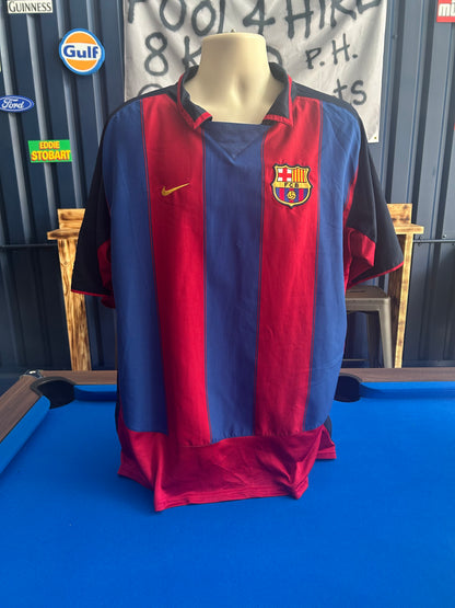 Barcelona 2003-04 Home #7 Saviola (XXL)