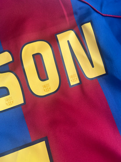 Barcelona 2004-05 Home #7 Larsson (XL)