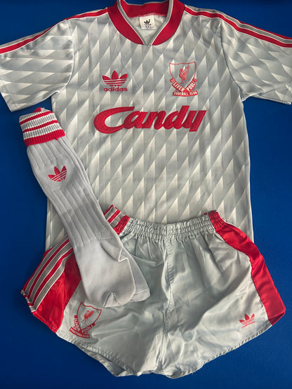 Liverpool 1989-91 Away Full Kit (L Boys)