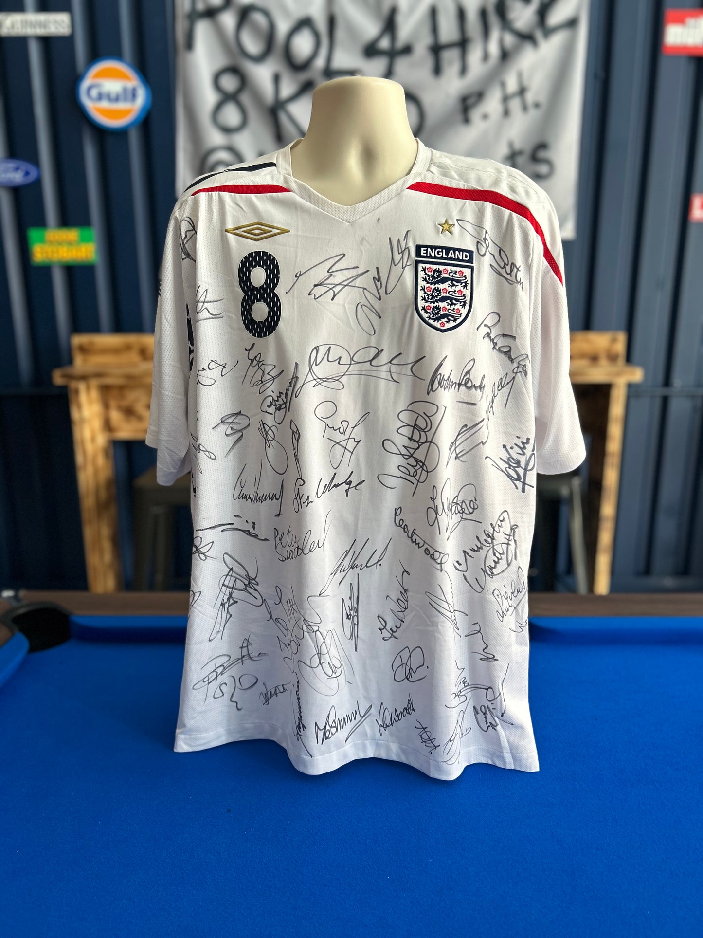 England 2007-09 Home Signed England Legends (XXL)