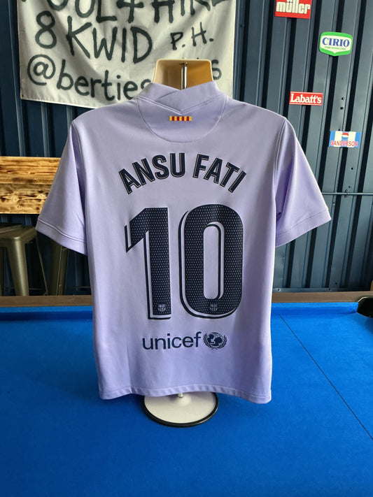 Barcelona #10 Ansu Fati 2021-22 Away (M)